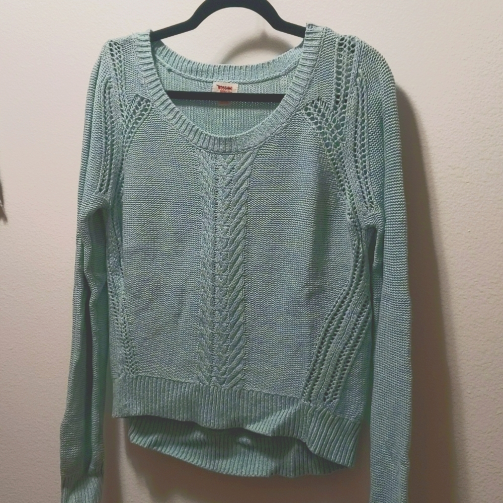 Mossimo teal blue green heather sweater